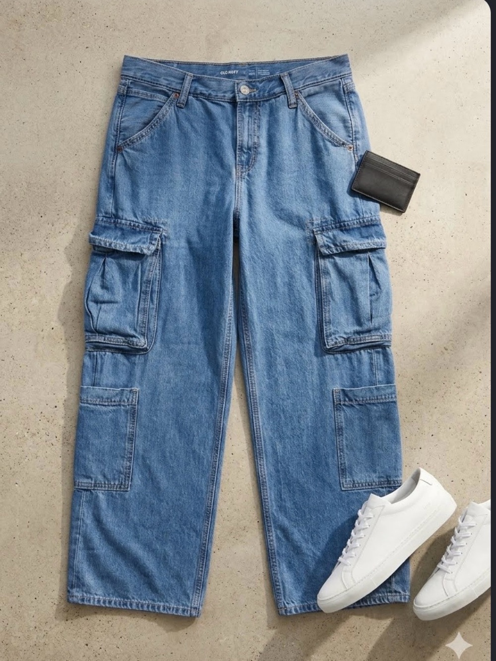 Old Navy Blue Cargo Denim Pants - women’s